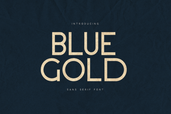 Blue Gold: A Textured Sans Serif for Bold Brand Identity