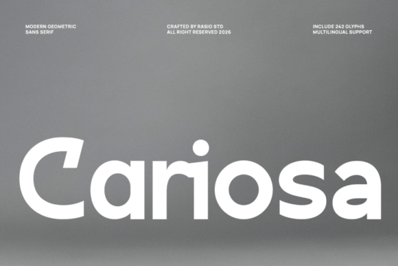 Cariosa Typeface: Bold Geometry for Modern Brand Identity