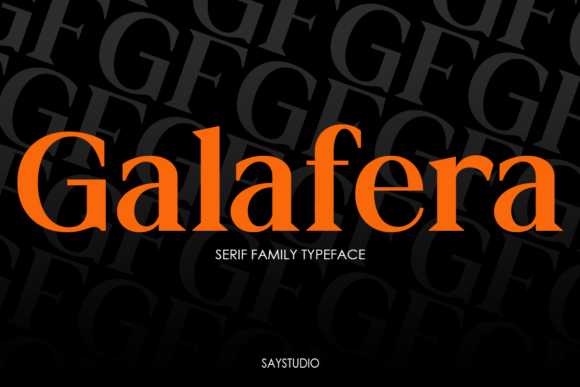 Galafera: A Modern Serif Typeface for Digital Design