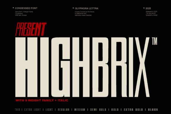 Highbrix: The Bold Condensed Font for Crafters