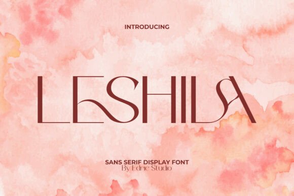 Leshila: A Modern Floral Typeface for Crafters