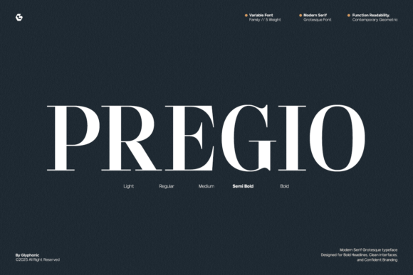 Pregio: A Refined Serif Font for Editorial Elegance