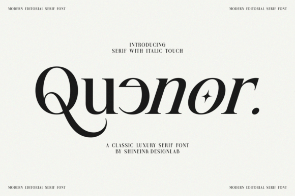 Quenor: A Refined Serif Typeface for Modern Editorial Design