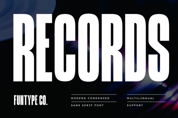 Records: A Bold Sans Serif Font for Modern Brand Identity