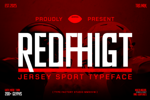 Redfhigt: The Bold Jersey Typeface for Strong Brand Identity