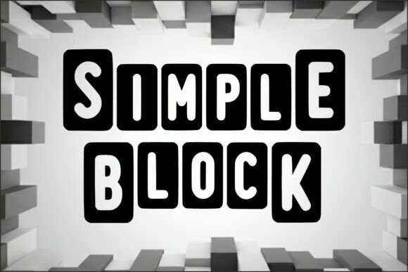 Simple Block Typeface: Bold Branding for Small Business
