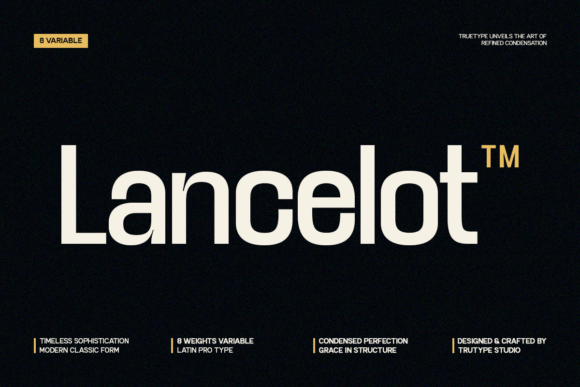 TRT Lancelot: A Bold Condensed Typeface for Crafters