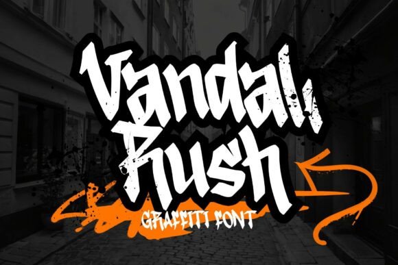 Vandal Rush: A Bold Display Font for Handmade Brands